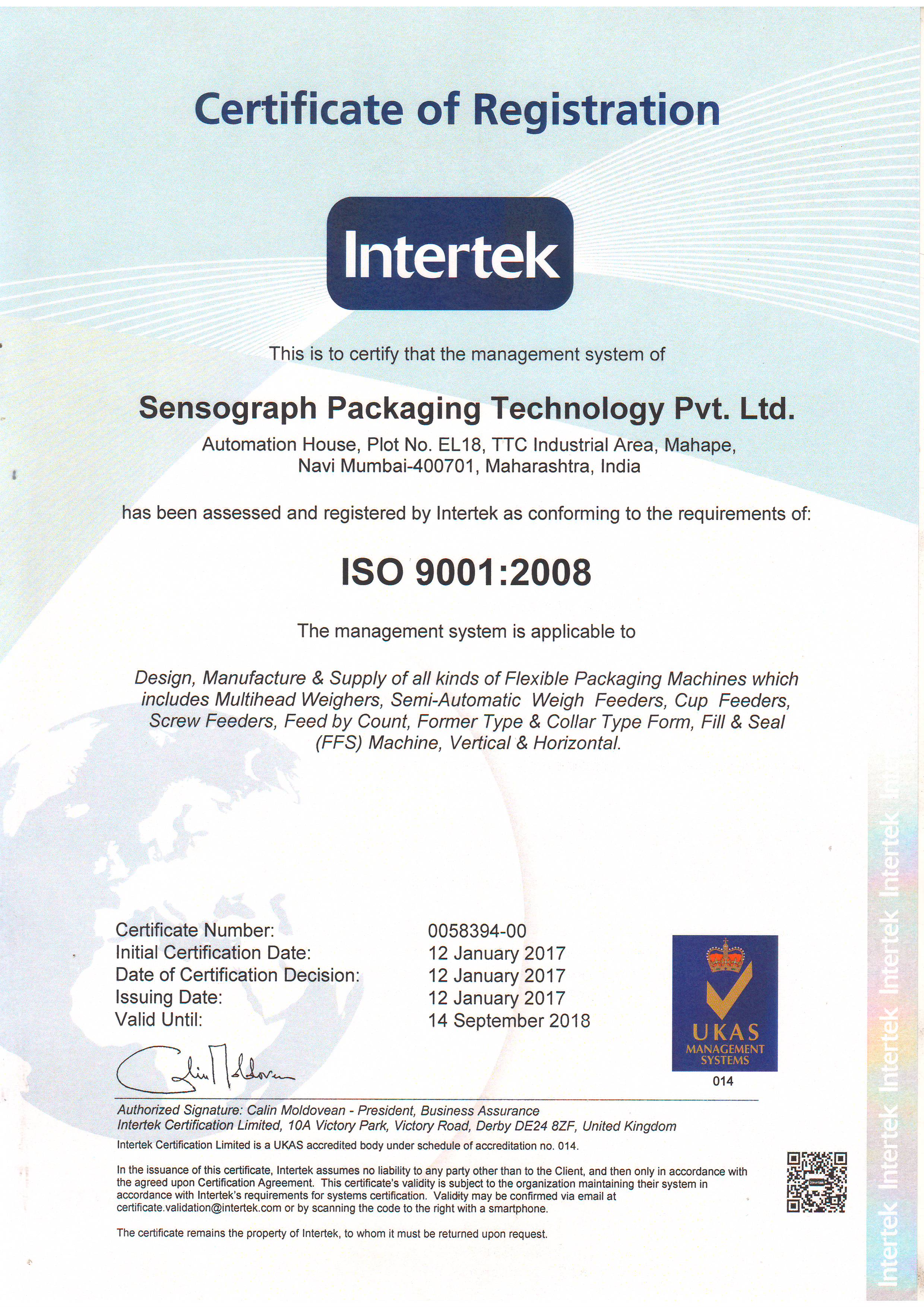 Quality Assurance – Sensograph Packaging Technology Pvt. Ltd